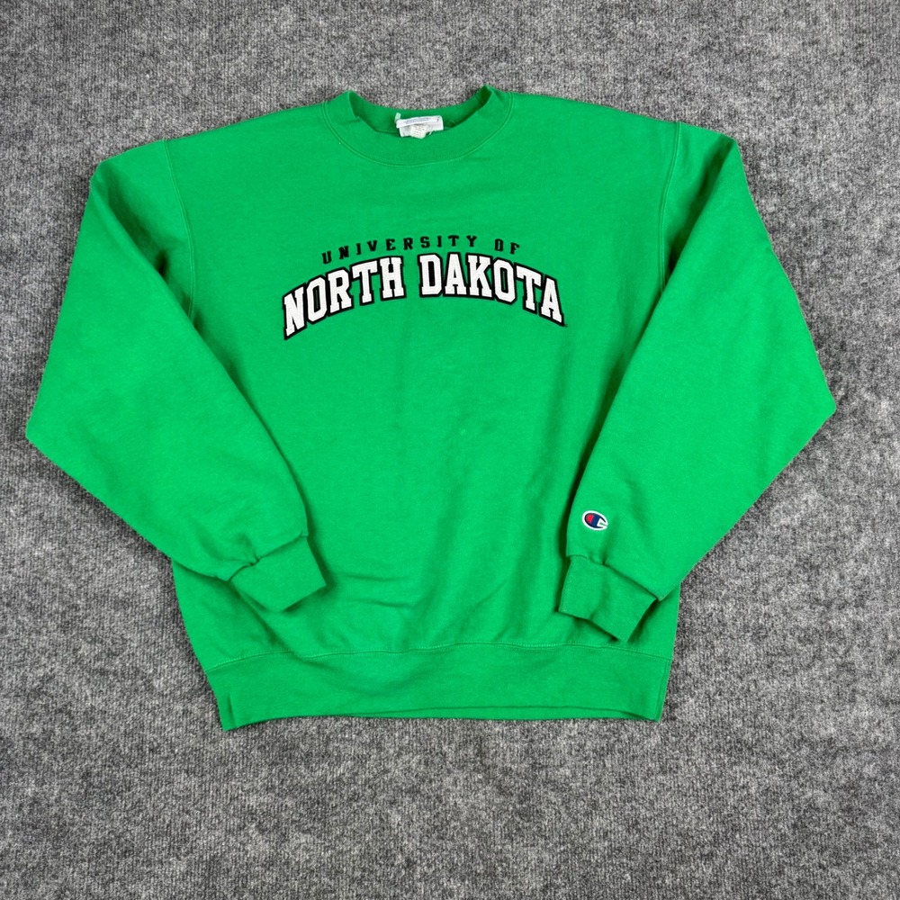 Champion Sweatshirt Mens Size M Green University of North Dakota Eco Pullover